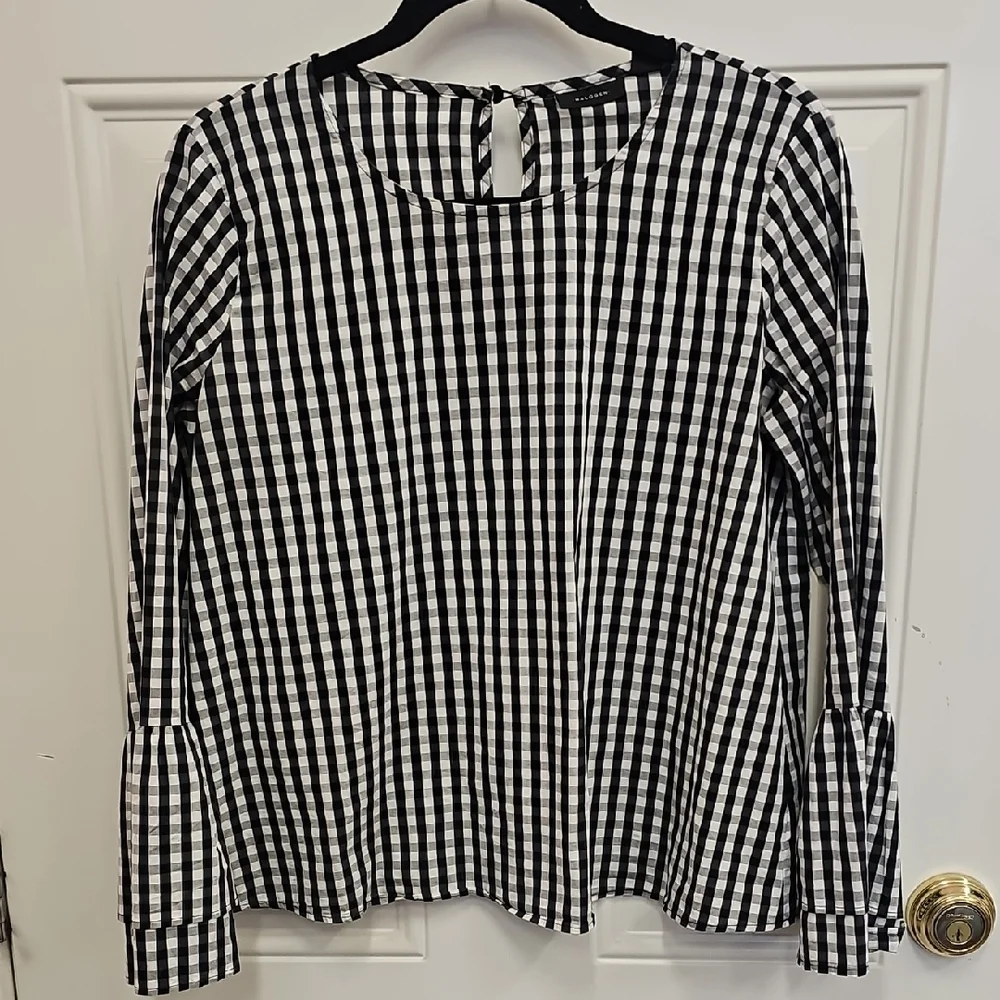 Halogen, Gingham, Blouse, Office, Party, Casual, Basic, Relax, Baggy, Lightweigh - Picture 1 of 5
